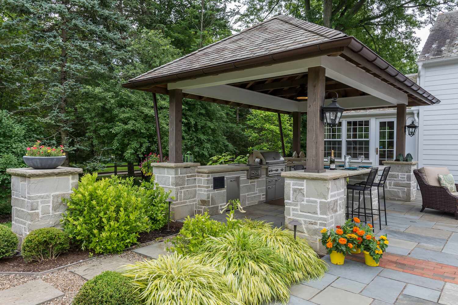 Luxury pergola installation in Bainbridge, OH for outdoor relaxation