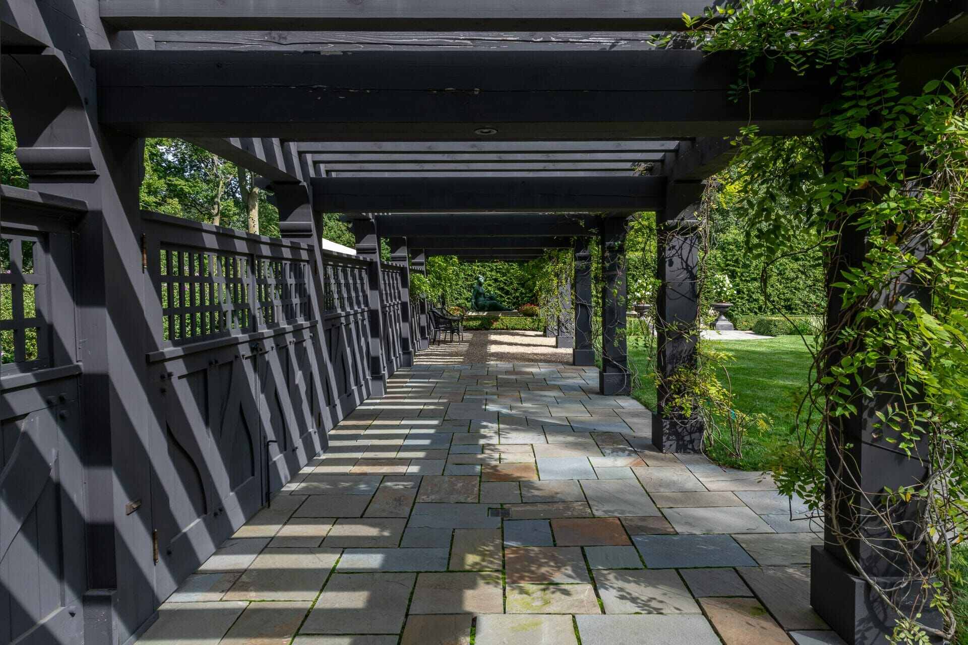 Custom-designed pavilion mirroring a historic estate’s architecture in Solon, OH