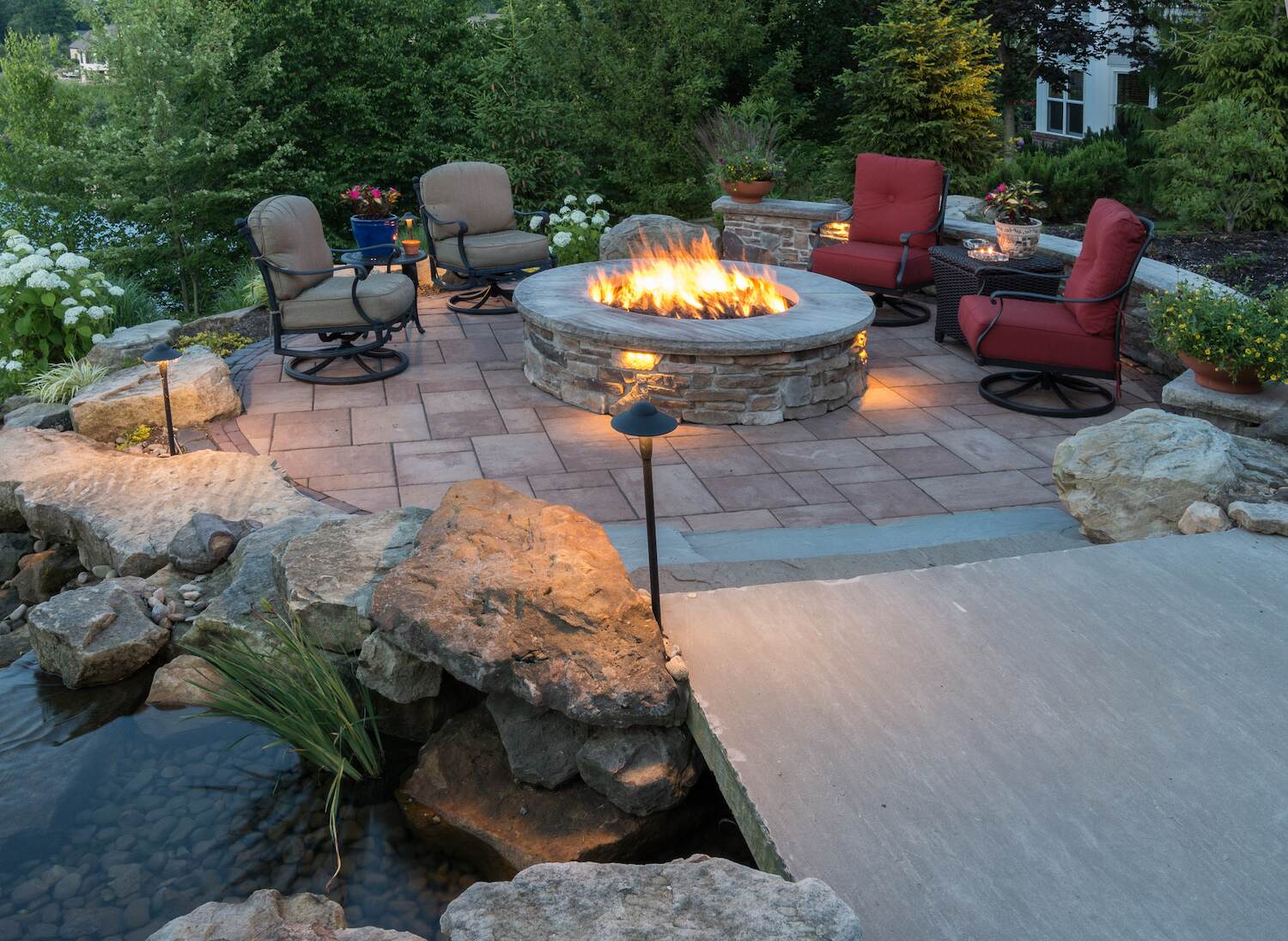 Elegant uplighting in Gates Mills, OH 