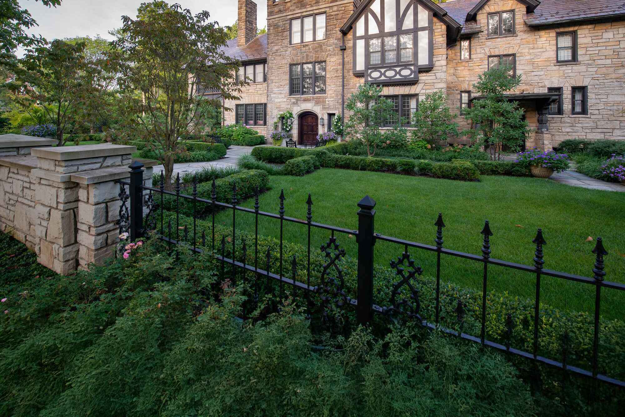 Professional overseeding treatment transforming thin grass into thick, lush turf in Northeast Ohio.