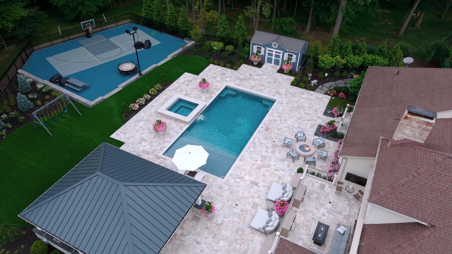 High-end outdoor living design blending stone and wood in Highland Heights, OH