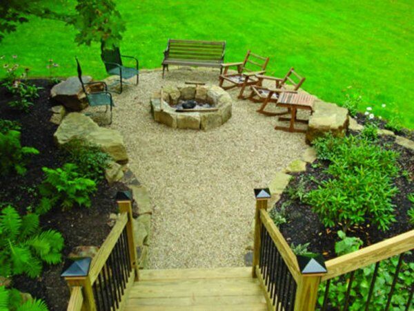 Custom fire pit installation