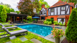 Brown Beige with Red Accents