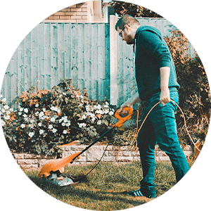 a man doing landscape