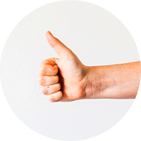 Thumbs up hand