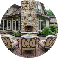 Beautiful stone patio
