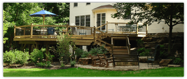 Outdoor Deck, Firepit and Walkway