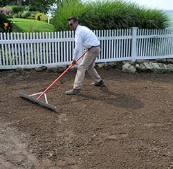 Professional core aeration relieving soil compaction for healthier grass growth in Northeast Ohio.