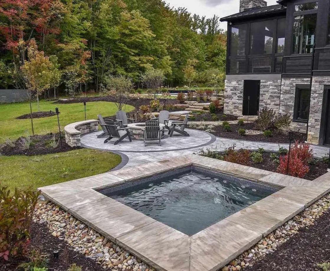 Landscape design and Fire Pit in Bainbridge, OH-1