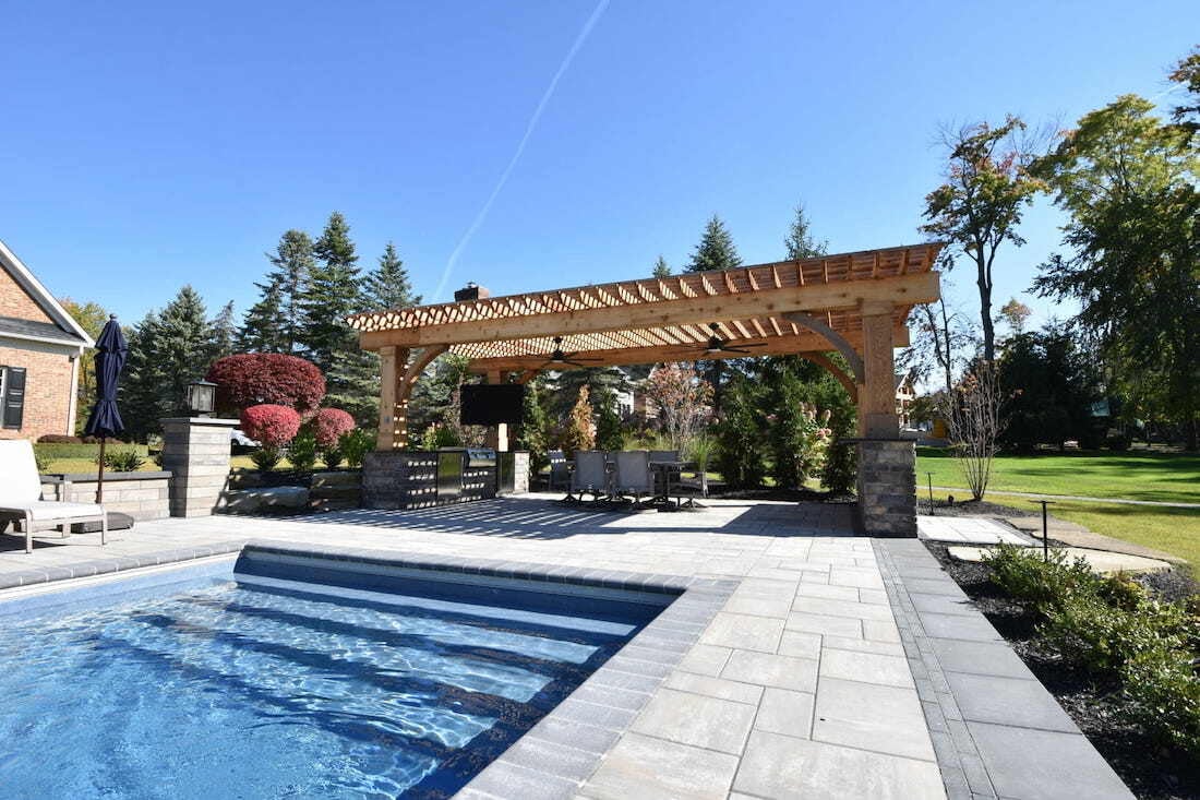 Outdoor kitchen and Pergola in Gates Mills, OH