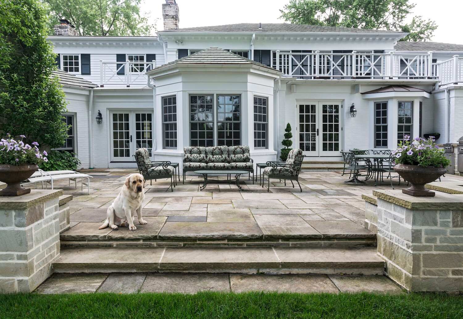Professionally installed paver patio with stone edging in Aurora, OH